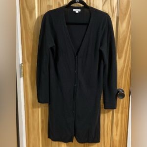 Garnet Hill cashmere long line cardigan